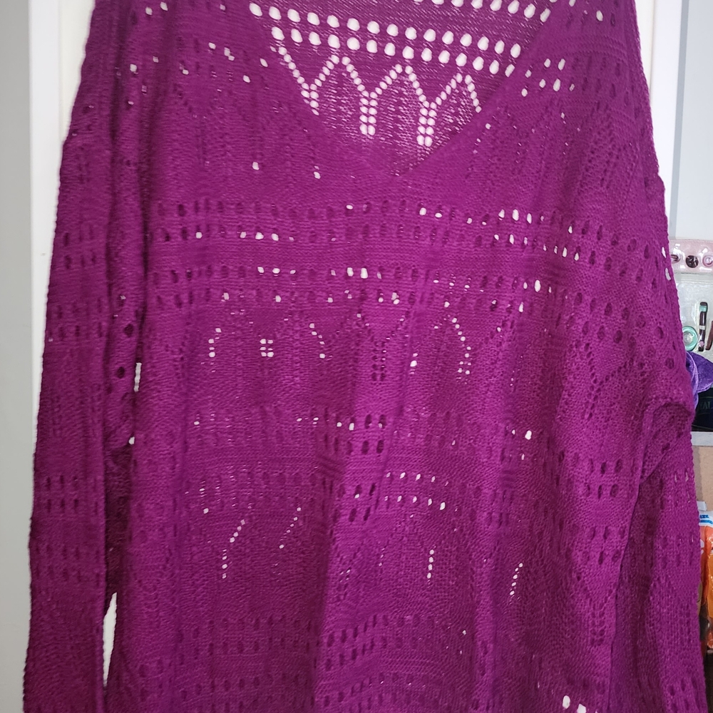 Women's Purple Knit Sweater